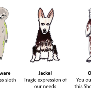 Giraffe Sloth Jackal Should Otter & Stratapus Printable Puppets